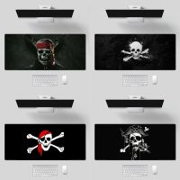 แผ่นรองเมาส์เกมมิ่ง Pirate Skull XL แผ่นรองเมาส์เกมมิ่งขนาดควีนไซส์ 90x40 แผ่นรองโต๊ะคอมพิวเตอร์คีย์บอร์ด