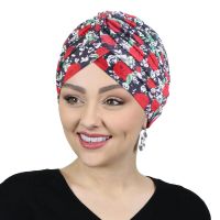 【CC】™  Printed Chemo Cap Muslim Headwraps Braid Turban Headwear Hijab Beanie Bonnet Hat Hair Loss Headscarf Wrap Cover