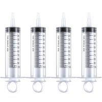 ℗ 1PC 100mL Plastic Syringe Feeder Hydroponics Analyze Measuring Cups Nutrients Syringe for Injectors Pets Cat Feeders Tools