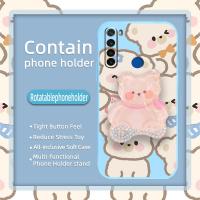 cute Glitter Phone Case For Redmi Note 8T Skin-friendly feel quicksand Rotatable stand Skin feel silicone Simplicity