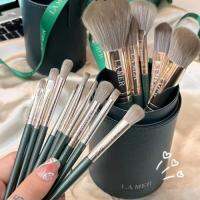 La MER แปรงแต่งหน้า หนังนิ่มมาก สําหรับแต่งหน้า 9 ชิ้น dpw