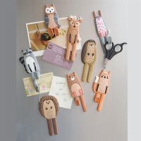 Cute Animals Magnetic Hooks Removable Decorative Fridge Sticker Refrigerator Message Magnet Coat Hanger Key Holder Storage Hook