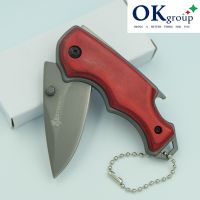 OKgroup SD004-NC Folding knife Outdoor survival tactical knife 5Cr15Mov มีดพับ มีดพกพา มีดเดินป่า มีดแคมป์ปิ้ง พร้อมที่เปิดขวด ยาว 6.0 นิ้ว ด้ามไม้แท้ มัลติฟังก์ชั่น