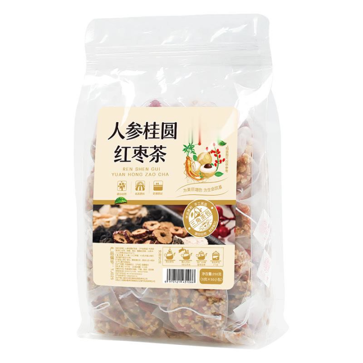 Ginseng Longan Red Date Tea 250g/bag Triangle Pack Longan Wolfberry Red