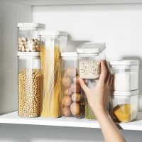 Kitchen Food Container Storage Box Home Transparent Grains Sealed Can Storage Tank Plastic Storage Sugar Bowl Jars For Spices