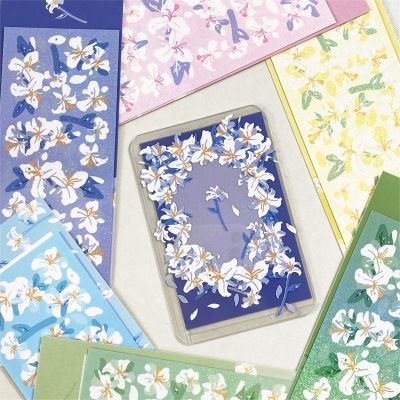 1 Pc Ins Creativity Beautiful Color Lily Shiny Laser Sticker South Korea Simple Hand Account DIY Material Stickers Stationery