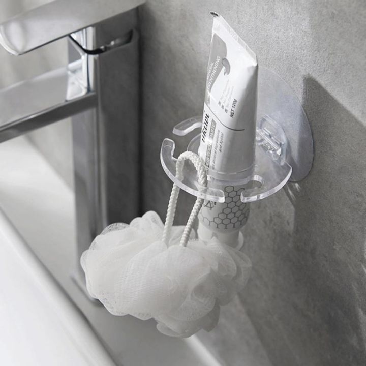 self-adhesive-toothbrush-holder-wall-mount-beard-shaver-storage-rack-bathroom-toothpaste-dispenser-for-bathroom-accessories