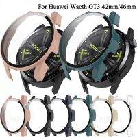 Hard PC พร้อมกระจกนิรภัยป้องกันหน้าจอสำหรับ Huawei Watch GT 3 GT3 42mm 46mm smartwatch เปลือกป้องกัน