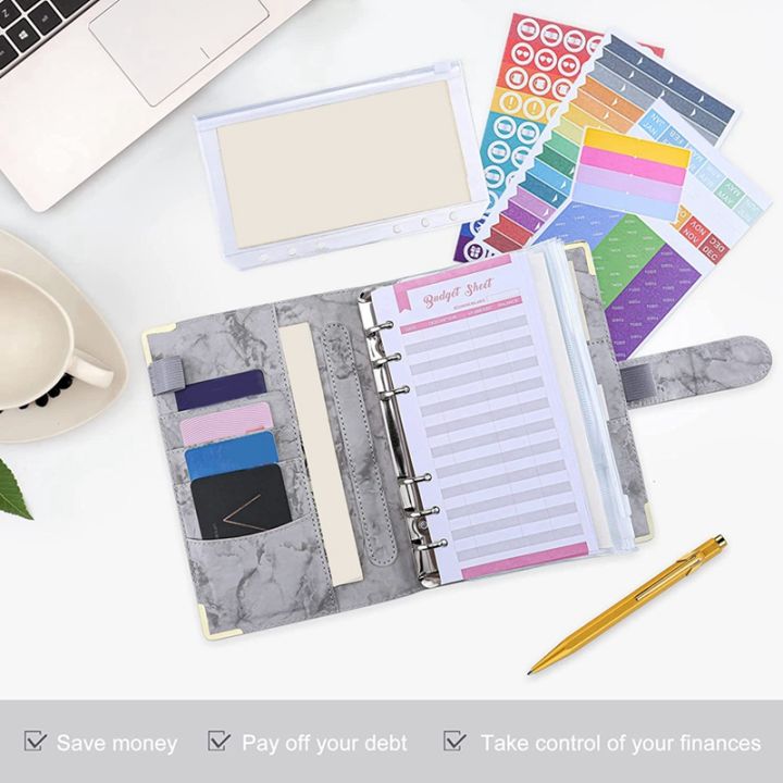 49pc-budget-binder-marble-print-pu-binder-budget-planner-organizer-with-envelopes-expense-budget-sheets-for-budgeting