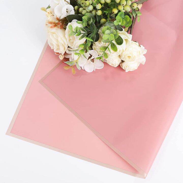 60-floral-wrapping-paper-pink-black-white-waterproof-flower-bouquet-wrapping-paper-with-gold-border