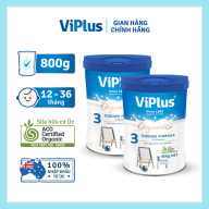 Combo 2 lon sữa bột công thức hữu cơ ViPlus Organic số 3 800g (12 - 36 tháng) thumbnail