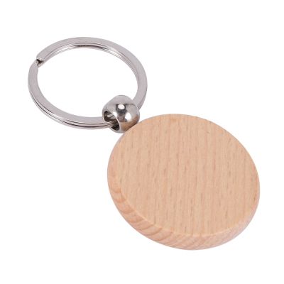 360Pcs Blank Round Wooden Key Chain DIY Wood Keychains Key Tags Can Engrave DIY Gifts