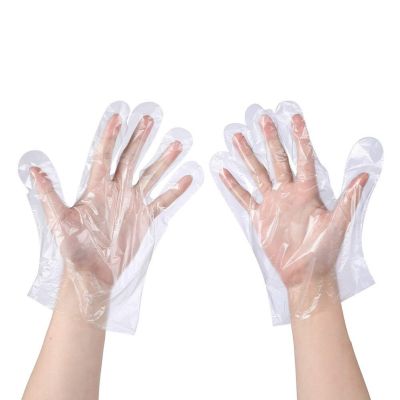 100pcs Eco-friendly Disposable Plastic Gloves for Restaurant Hotel Handling Raw Chicken Kitchen Cleaning Gloves Safety Gloves