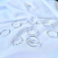 MCbrand.Jew? minimal Rings✨เงินเเท้92.5%?ใส่อาบน้ำใส่ติดตัวได้เลย?