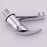 Kitchen Faucets Chrome Deck Mount Bathroom Basin Faucets Single Handle Single Hole Bath Tap Cold Water Tap Hardware