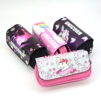 【CW】 Unicorn pencil case cute pink trousse scolaire stylo leather large capacity girls boys korean kalem kutu estuche lapices kawaii