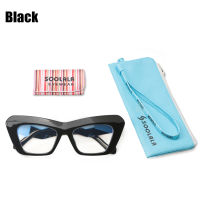 SOOLALA Cat Eye Anti Blue Light Reading Glasses Women Computer Glasses Presbyopic Farsighted Reader Magnifier Glasses 0.5 0.75