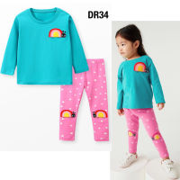 ชุดเซ็ต Brand Little Maven ชุดเสื้อยืดแขนยาว+กางเกงเลกกิ้ง ผ้านิ่มใส่สบาย DR34