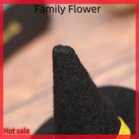 Family Flower Flash Sale ตุ๊กตาขนาดเล็ก2ชิ้นรู้สึกหมวกแม่มดสำหรับตกแต่งบ้านตุ๊กตาฮาโลวีน