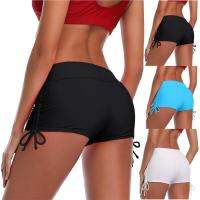 2022 Womens Bikini Swimsuit Trending Bottom Swimwear Adjustable Side Tie Swimming Trunks Female Shorts Middle Waist Push Size