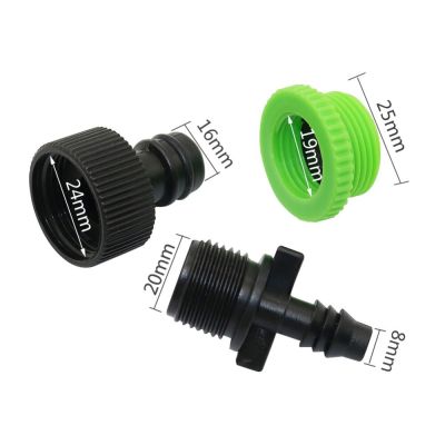 ；【‘； 8 Mm Barb Hose Connectors To 16Mm Nipple Adapter Garden Greenhouse Irrigation Pipe Joint Watering Tube Connectors 5 Pcs
