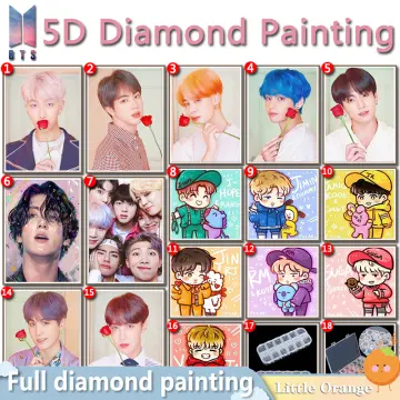 Bts Diamond Painting, Diy 5D Diamond Painting Bts, Diamond