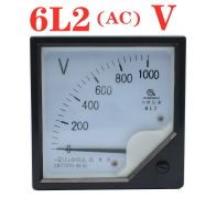 6L2 AC Voltmeter Pointer Meter 5V 15V 30V 50V 100V 150V 250V 300V 450V 500V 750V Voltmeter Installation Machinery Analog Panel Electrical Trade Tools