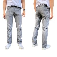 TPPJEANS Winsman Straight Gray Denim กางเกงยีนส์กระบอกชาย สีฟอกเทา ทรงสวย งานตัดเย็บอย่างดี ป้ายหนังแท้ เป้าซิป Size 28-36 รับชำระปลายทาง