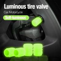 Luminous Tire Valve Cap Car Motorcycle Bike Wheel Hub Glowing Dustproof Tyre Rim Decorative Cover Fluorescent Yellow Green Plug