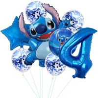 【Affordable variety of balloons】 Lilo Amp; Stitch Globos De Aluminio Para Fiesta De Primer Cumpleaños Decoraciones Para Niños Globos Número 1 Globos Para Baby Shower Confeti Bola De Látex Juguete