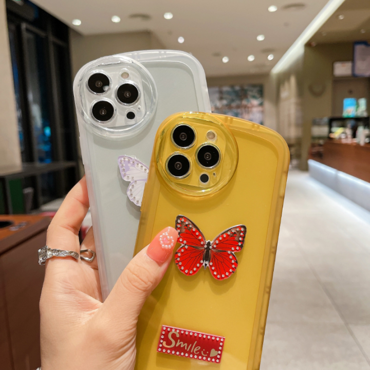 เคสมือถือ-oppoa78นิ่มโปร่งใสผีเสื้อกลิตเตอร์น่ารัก5g-เคสซิลิโคนใสสำหรับปกป้องเลนส์-oppo-a78-2023