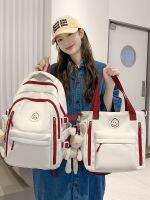 Uniqlo High-end 2023 NEW 日系ins书包女高中大学生背包大容量斜挎包初中生小学生双肩包女 schoolbag New