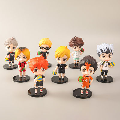 8pcsset HAIKYUU Figures Action Standing Cosplay Toys Volleyball Boy Hyuga Shoryo Sugawara Takashi Toru Koutarou Figurines