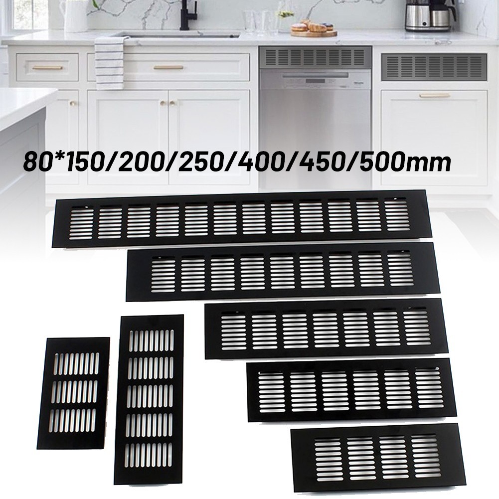for Wardrobe Shoes Cabinet Sink Kitchen 4pcs Yinpecly Aluminum Alloy Air Vent 150mm Length Rectangle Ventilation Grille Louvered Grill Cover 5.90'' x 1.97'' L x W 
