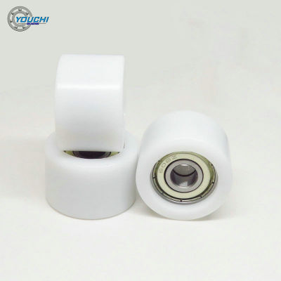 30mm Double 608z Bearings Plastic Nylon Coated Bearing Rollers With 8x30x20mm BST60830-20 High Loading POM Covered Pulleys