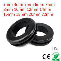 10PCS 3/4/6/8/10MM ลวดยาง Grommets แหวนวงแหวนภายนอกสำหรับป้องกันสายไฟสายท่อ Custom Part Double Sided Armature-Dii Store