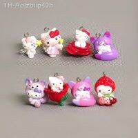 Aolzbiip49h 8 ชิ้น/เซ็ต รูป ตุ๊กตาของเล่นอะนิเมะ Figures ของเล่นงานอดิเรก Figurine 2 ซม.Figurine Hellokitty สะสม