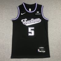 2022 New nba Sacramento Kings 5 FOX Black 75th Basketball City Edition jersey