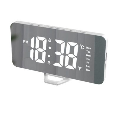 1 Pcs LED Digital Projection Alarm Clock Time Projector Bedroom Bedside Clock Black