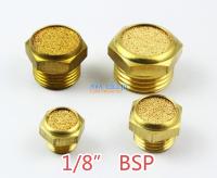 QDLJ-30 Pieces 1/8" Bsp Pneumatic Brass Silencer Connector Noise Reduce Air Valve Muffler Fitting