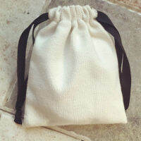 Cotton Gift Bags 5x7cm 7x9cm 11x14cm 15x20cm Custom Logo Jewelry Sack Hair Eyelash Makeup Drawstring Pouches