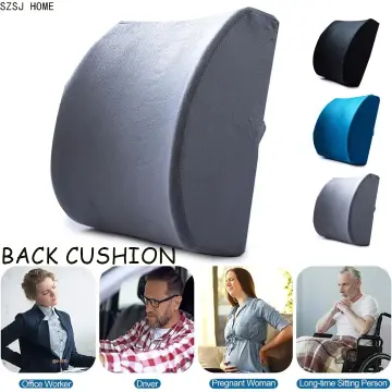 Memory Foam Lumbar Support Back Cushion Pillow Balanced Firmness for Lower  Back Pain Relief - Ideal Back Pillow for Office Chair,Car Seat, Recliner,  Bed 