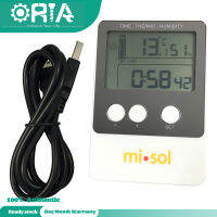 ORIA Temperature Humidity Data Logger Digital Hygrometer Temperature Monitor With 20736 Record Capacity, 3โหมดการบันทึก,°F/ °C,เวลา,วินาที,แสดงวันที่