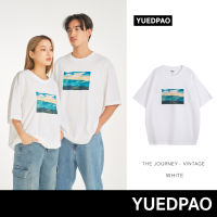 Yuedpao Limited Collection ฉลองครบรอบ 4 ปี รับประกันไม่ย้วย 2 ปี เสื้อยืดโอเวอร์ไซส์ The Journey 4Year Vintage สี White