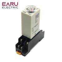 Power on Delay Rotary Knob DPDT 5S/10S/30S/60S/3M/5M/10M/30M Timer Timing Time Relay AC 110V 220V 380V H3Y 2 With Base Socket