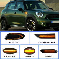 2Pcs รถด้านข้างไหลไฟเลี้ยวสัญญาณเปลี่ยนไฟ LED สำหรับ MINI COOPER ONE R55 R56 R60 F54 Clubman F60 Countryman