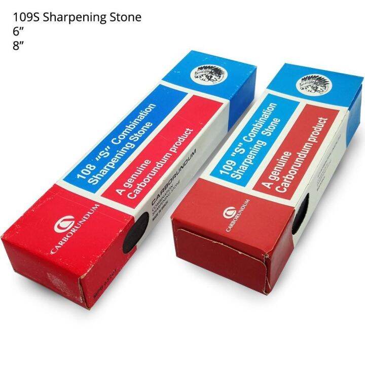 08 8 INCH/109 9 INCH "S" SHARPENING STONE CARBORUNDUM COMBINATION GRADE