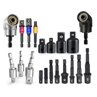 Drill Socket Adapter Converter for Impact Driver 105° Right Angle Drill Attachment Bit Socket Adapter and Reducer Set