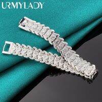 【When the flowers bloom】 URMYLADY 925Silver Strap ChainForWomenWedding Celebration Engagement Party Fashion Jewelry