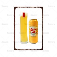 Wall Décor tin sign spot stocks Metal Plaque Signs Vintage Gosser Stiegl Beer Poster Retro Bar Pub Home Decor，size：20X 30cm